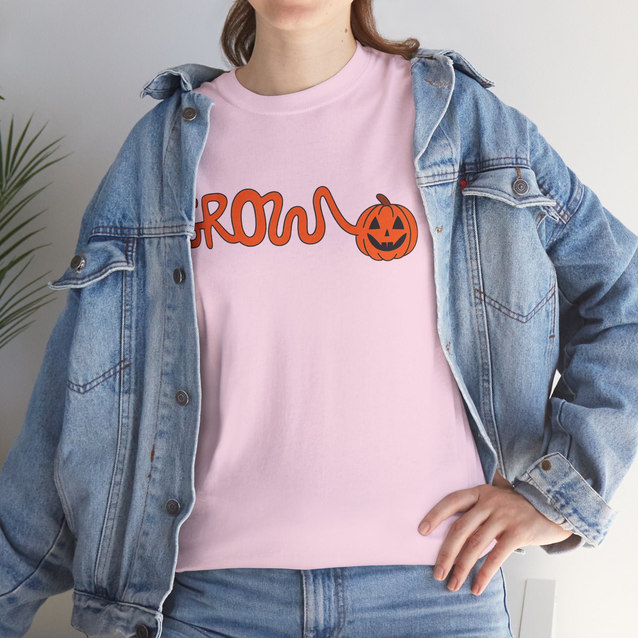 Halloween Grow Logo Unisex soft cotton Tee, - no tag, smooth sturdy fabric