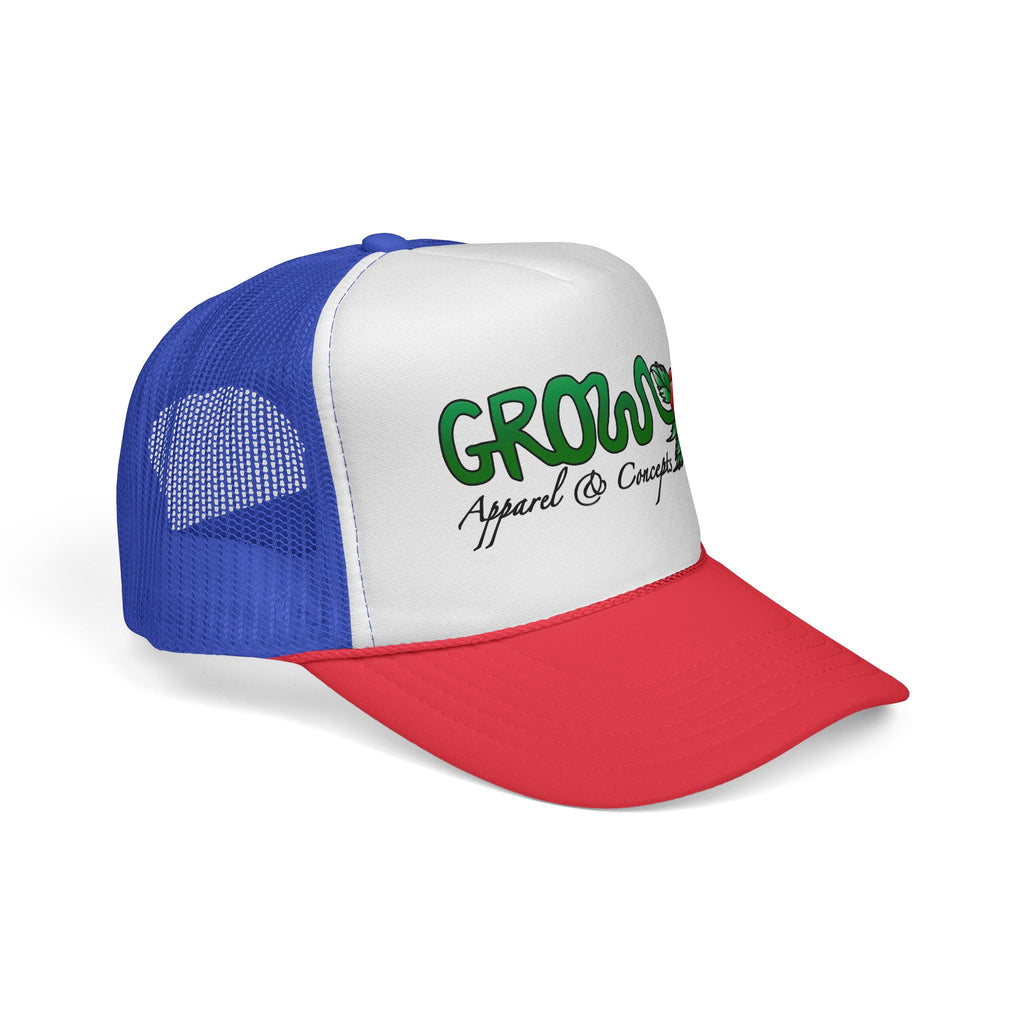 Grow’s THE ICON Trucker hat- non-embroidered streetwear hat, snapback, 20 flat