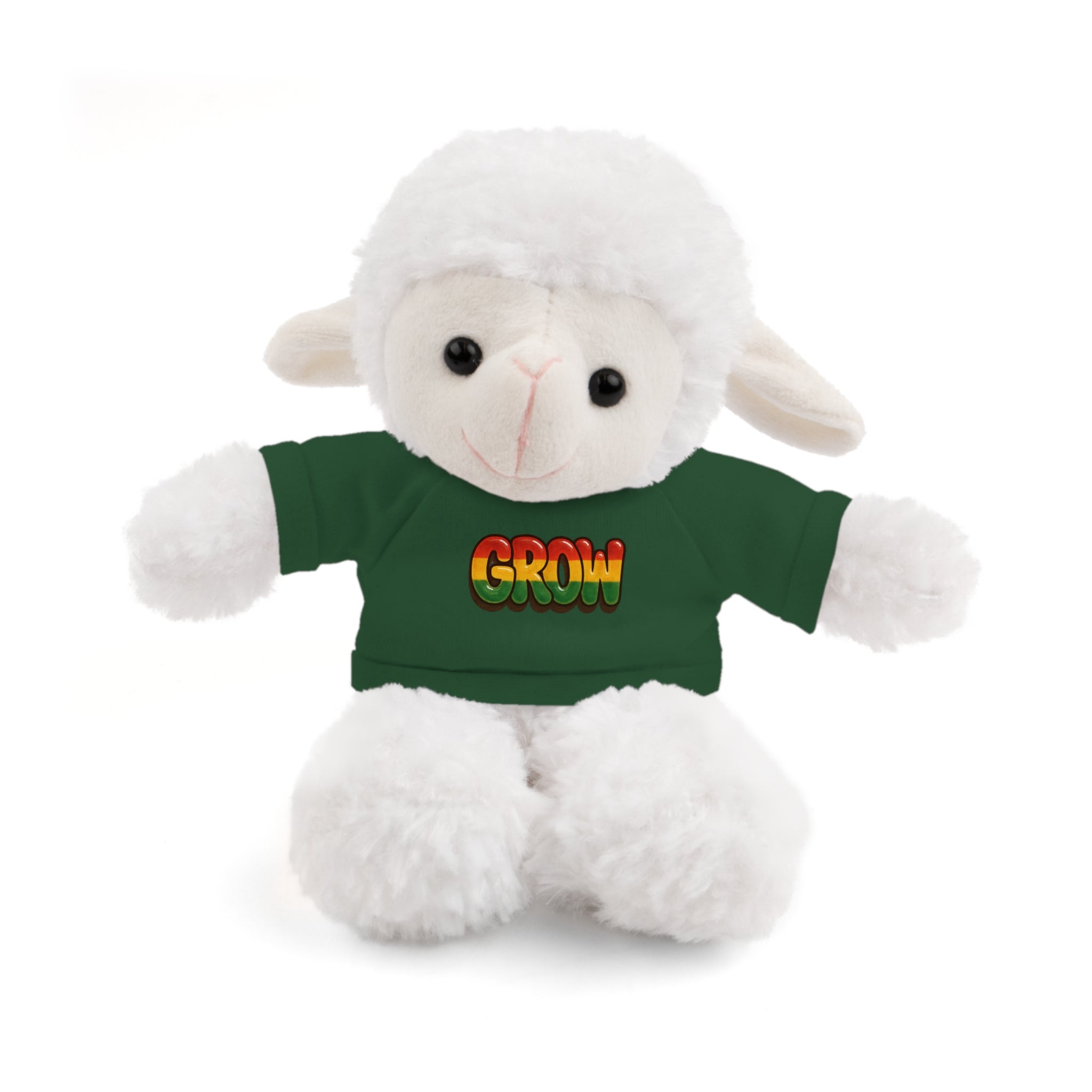 Grow Clothing™ - Rasta Bubble Shirt on your favorite Stuffed Animal, Cute Plush Toy, Gift for Kids, Motivational Bear, Birthday Present, Huggable Friend, Inspiring Decor