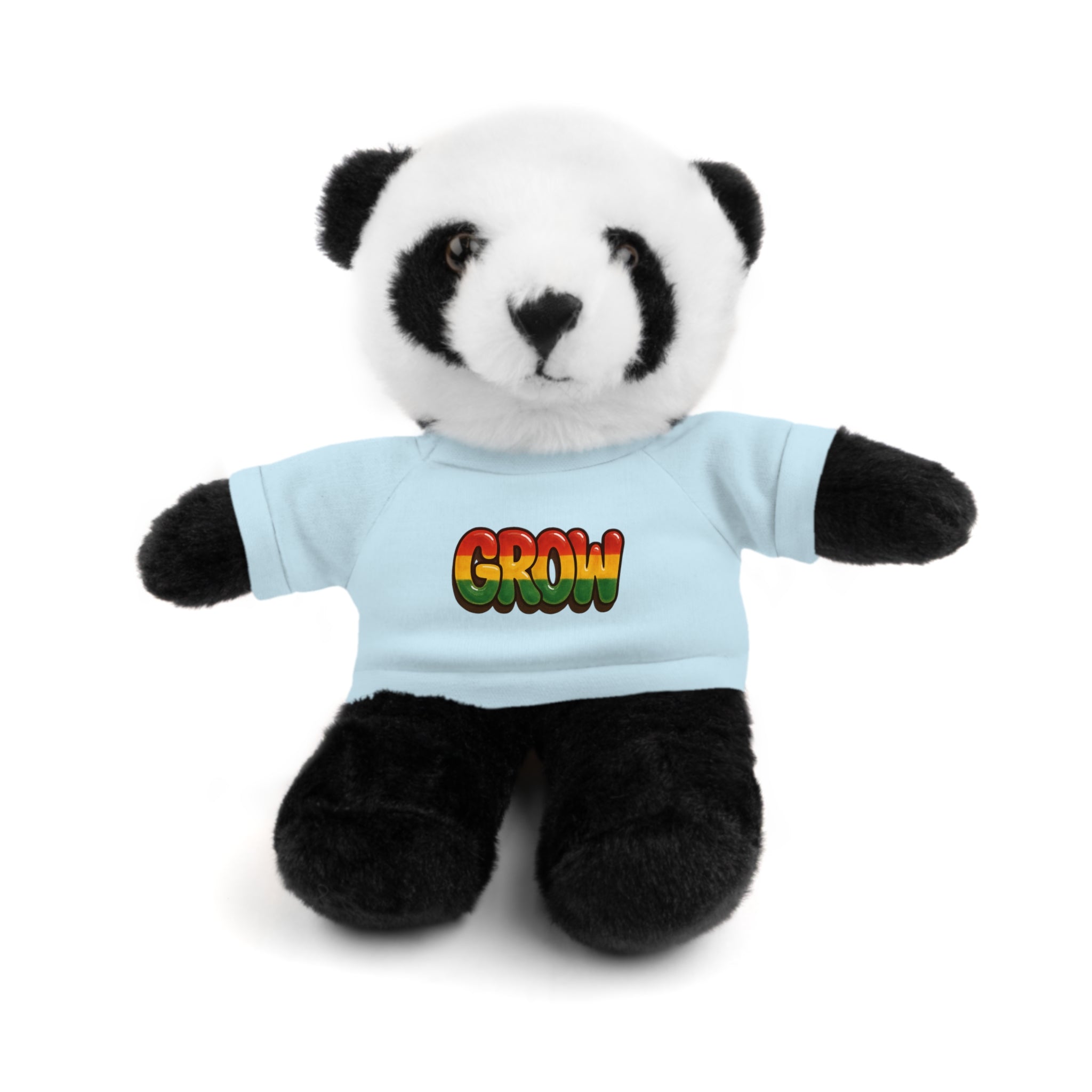 Grow Clothing™ - Rasta Bubble Shirt on your favorite Stuffed Animal, Cute Plush Toy, Gift for Kids, Motivational Bear, Birthday Present, Huggable Friend, Inspiring Decor