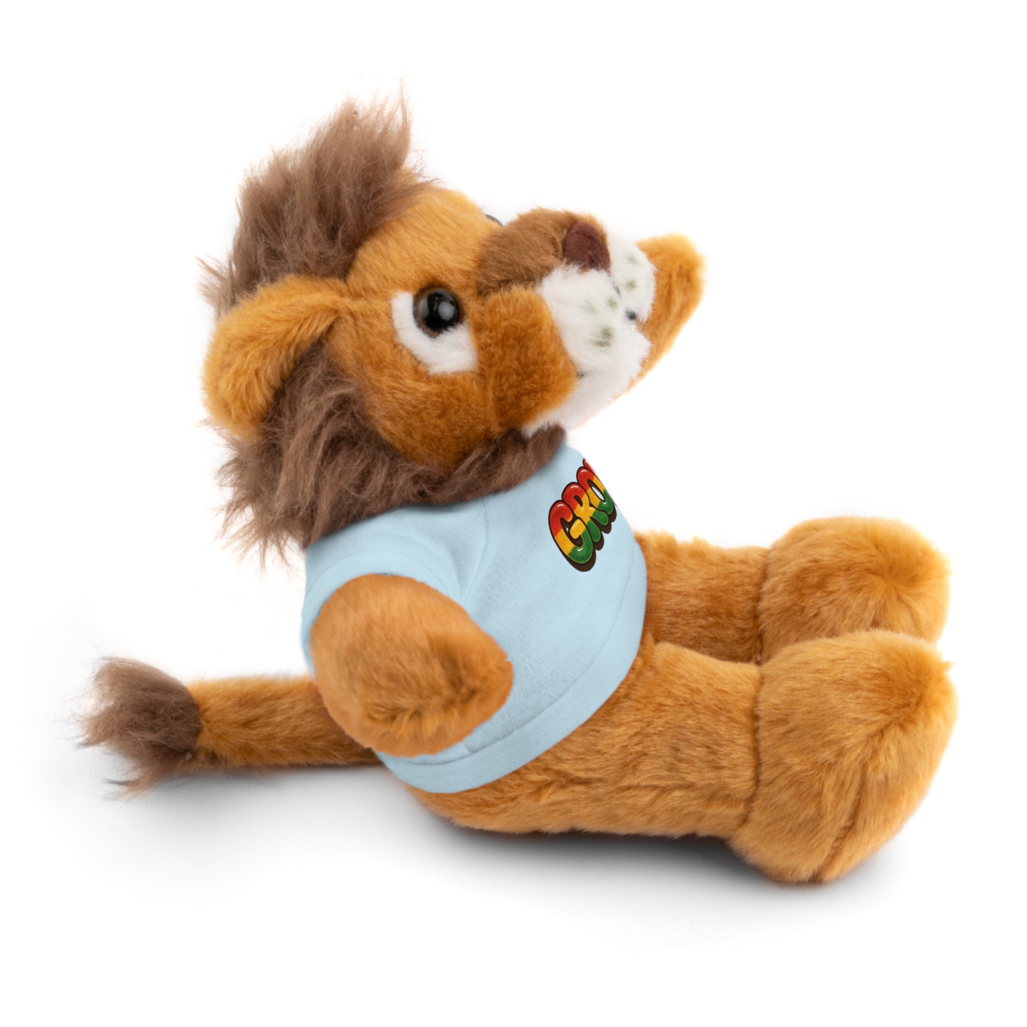 Grow Clothing™ - Rasta Bubble Shirt on your favorite Stuffed Animal, Cute Plush Toy, Gift for Kids, Motivational Bear, Birthday Present, Huggable Friend, Inspiring Decor