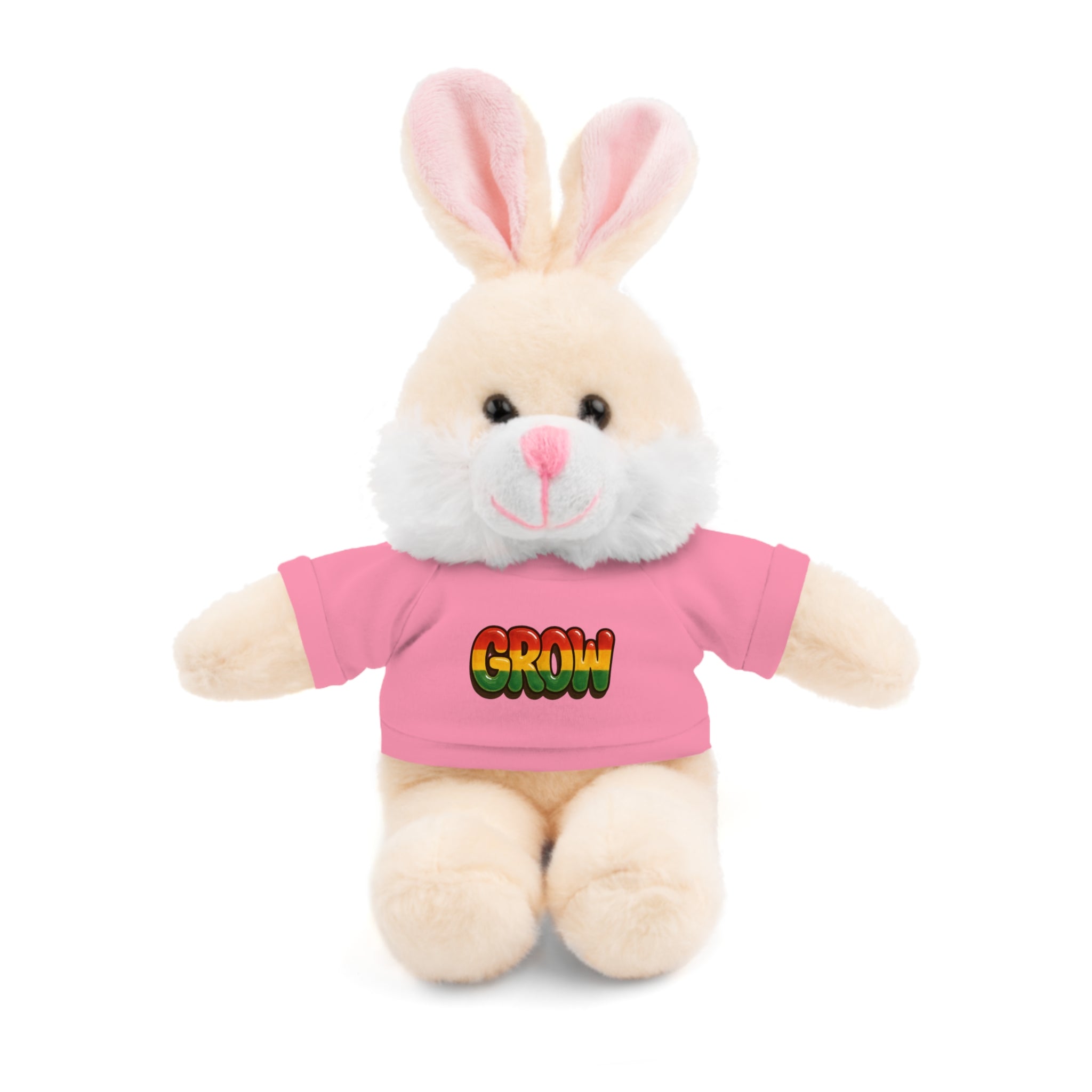 Grow Clothing™ - Rasta Bubble Shirt on your favorite Stuffed Animal, Cute Plush Toy, Gift for Kids, Motivational Bear, Birthday Present, Huggable Friend, Inspiring Decor