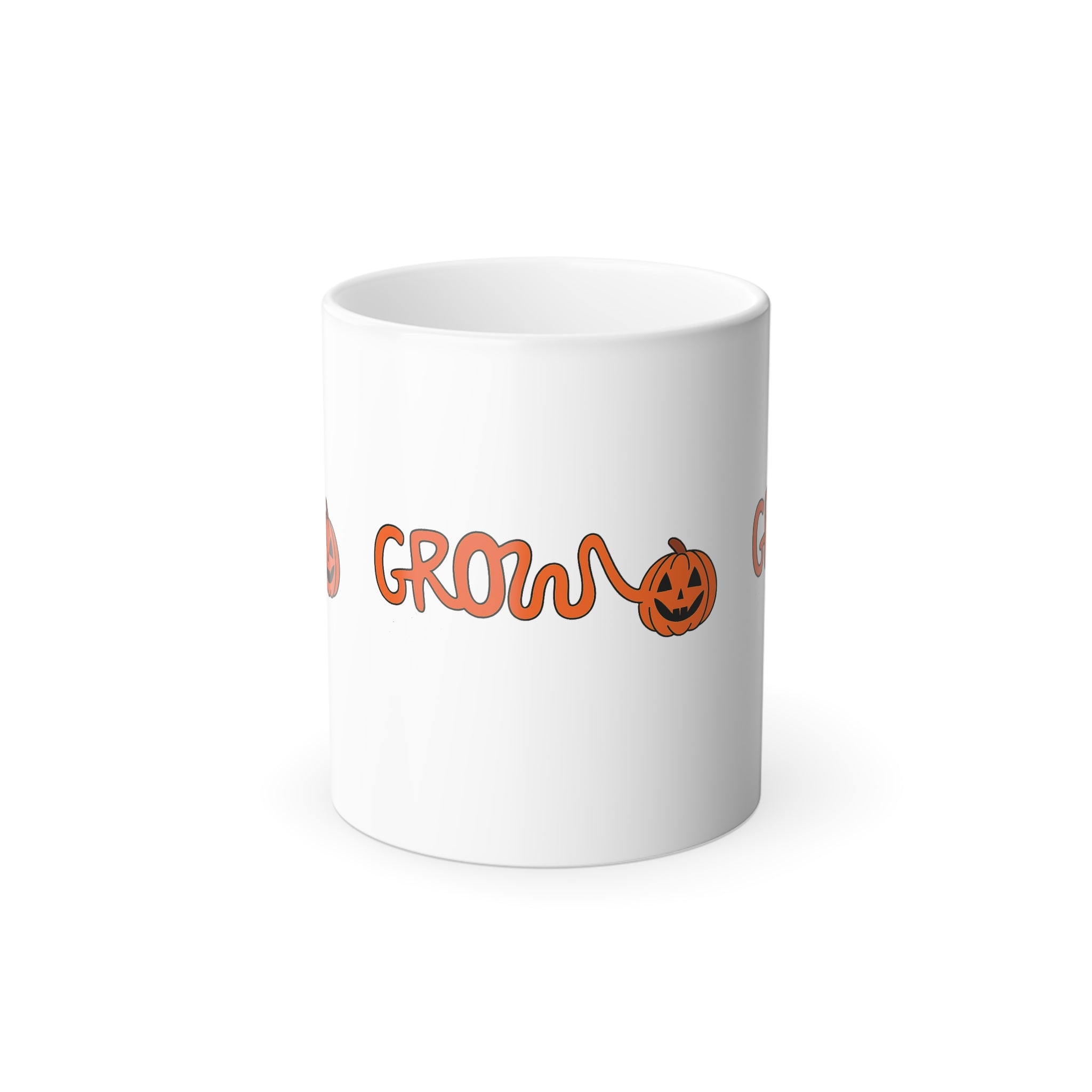 Grow Halloween Color Morphing 11oz Ceramic Mug - 11oz coffee cup or tea cup