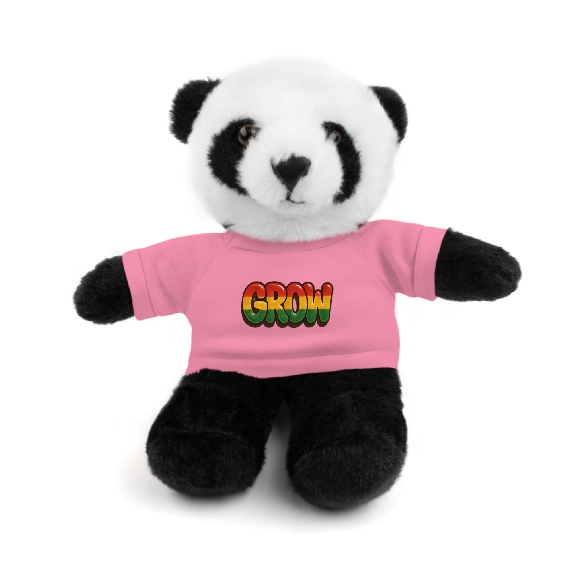 Grow Clothing™ - Rasta Bubble Shirt on your favorite Stuffed Animal, Cute Plush Toy, Gift for Kids, Motivational Bear, Birthday Present, Huggable Friend, Inspiring Decor