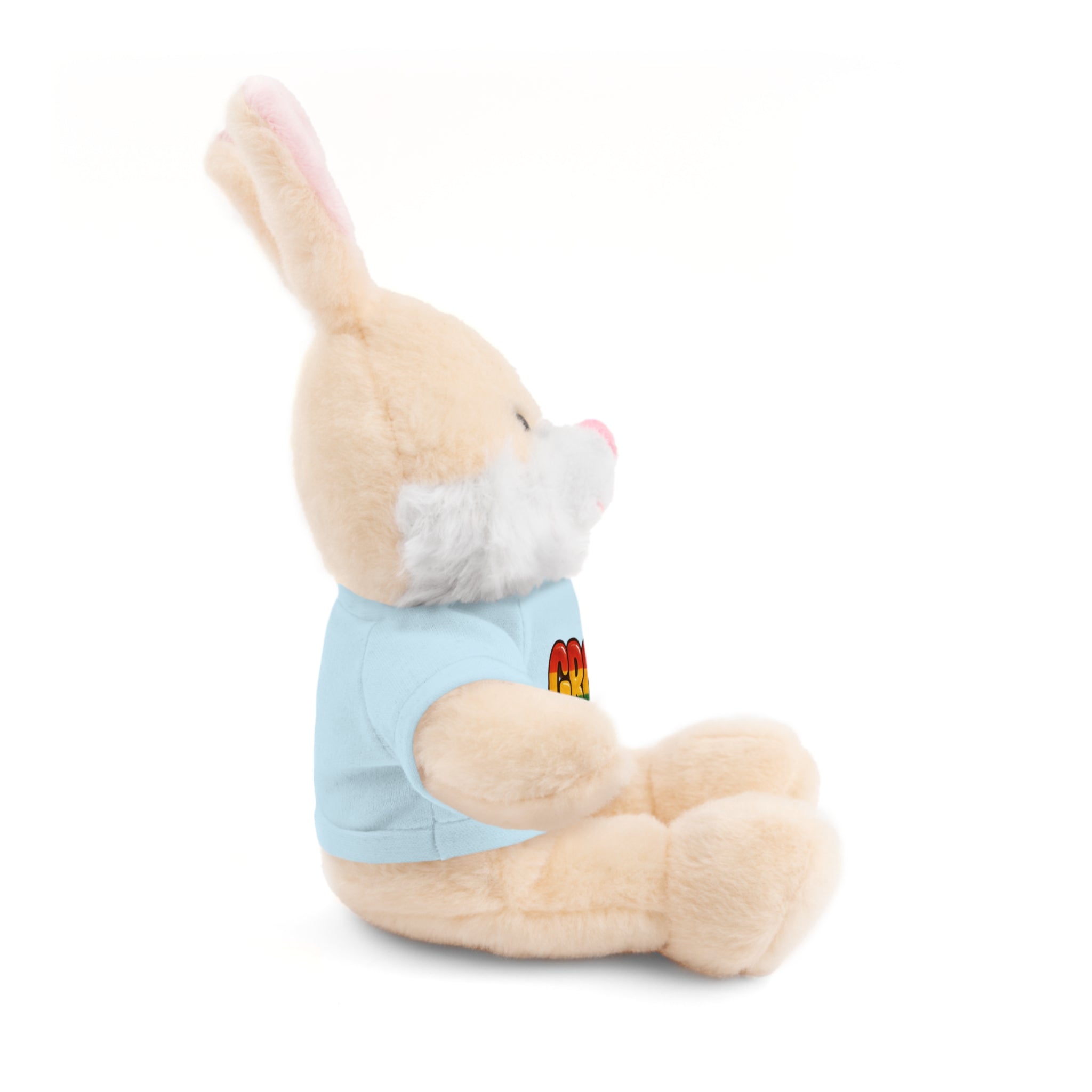 Grow Clothing™ - Rasta Bubble Shirt on your favorite Stuffed Animal, Cute Plush Toy, Gift for Kids, Motivational Bear, Birthday Present, Huggable Friend, Inspiring Decor