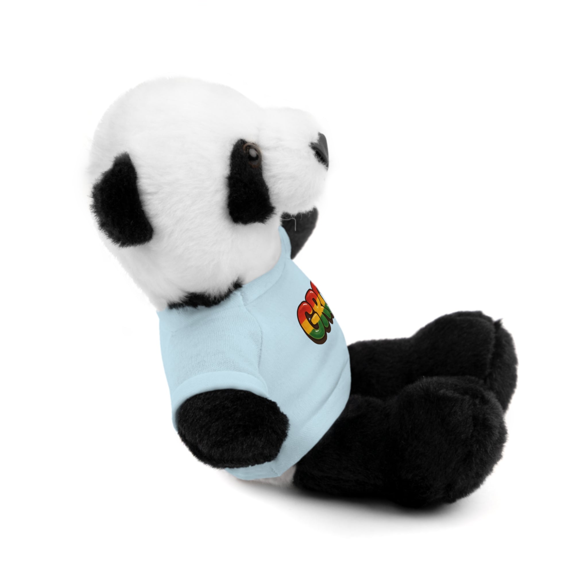 Grow Clothing™ - Rasta Bubble Shirt on your favorite Stuffed Animal, Cute Plush Toy, Gift for Kids, Motivational Bear, Birthday Present, Huggable Friend, Inspiring Decor