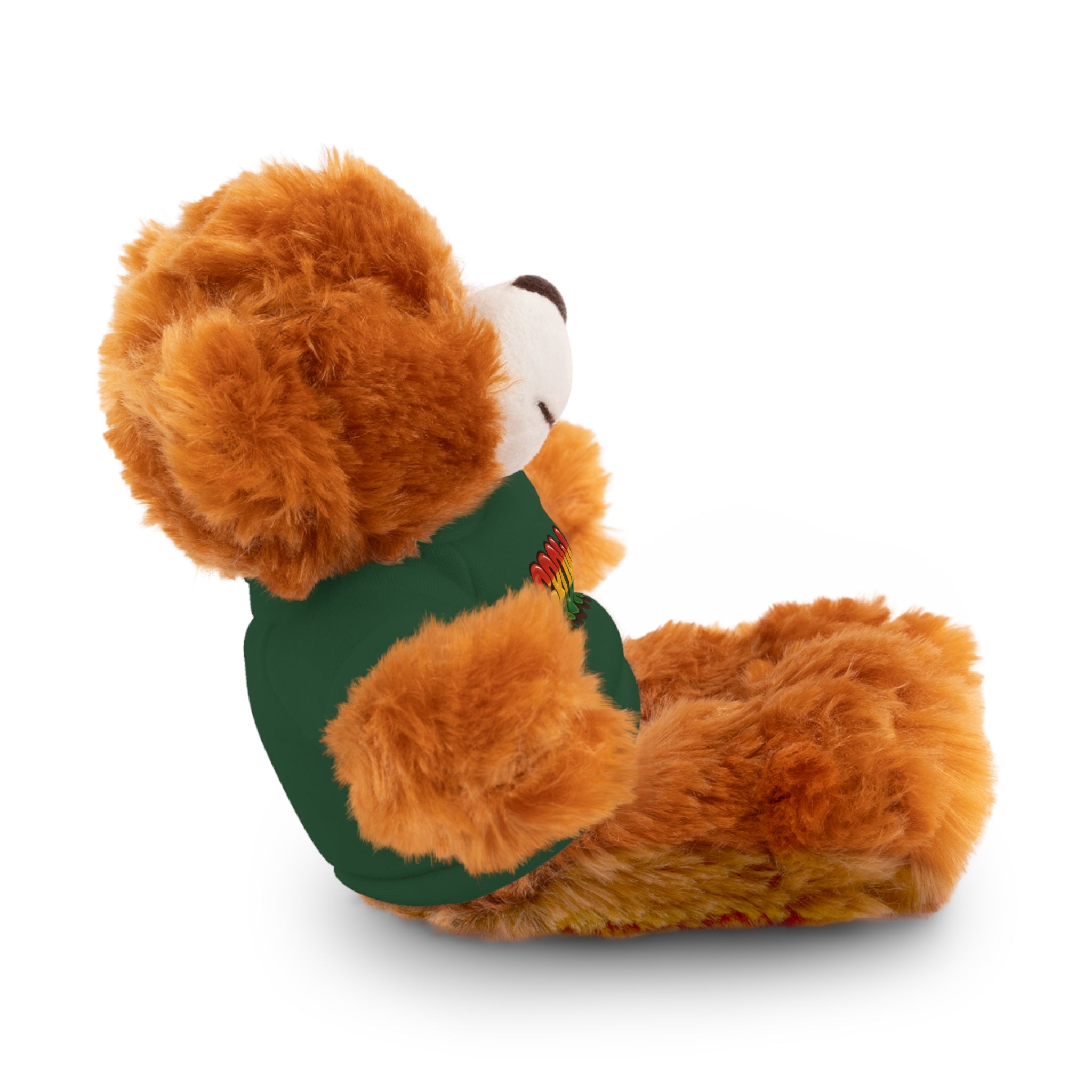 Grow Clothing™ - Rasta Bubble Shirt on your favorite Stuffed Animal, Cute Plush Toy, Gift for Kids, Motivational Bear, Birthday Present, Huggable Friend, Inspiring Decor
