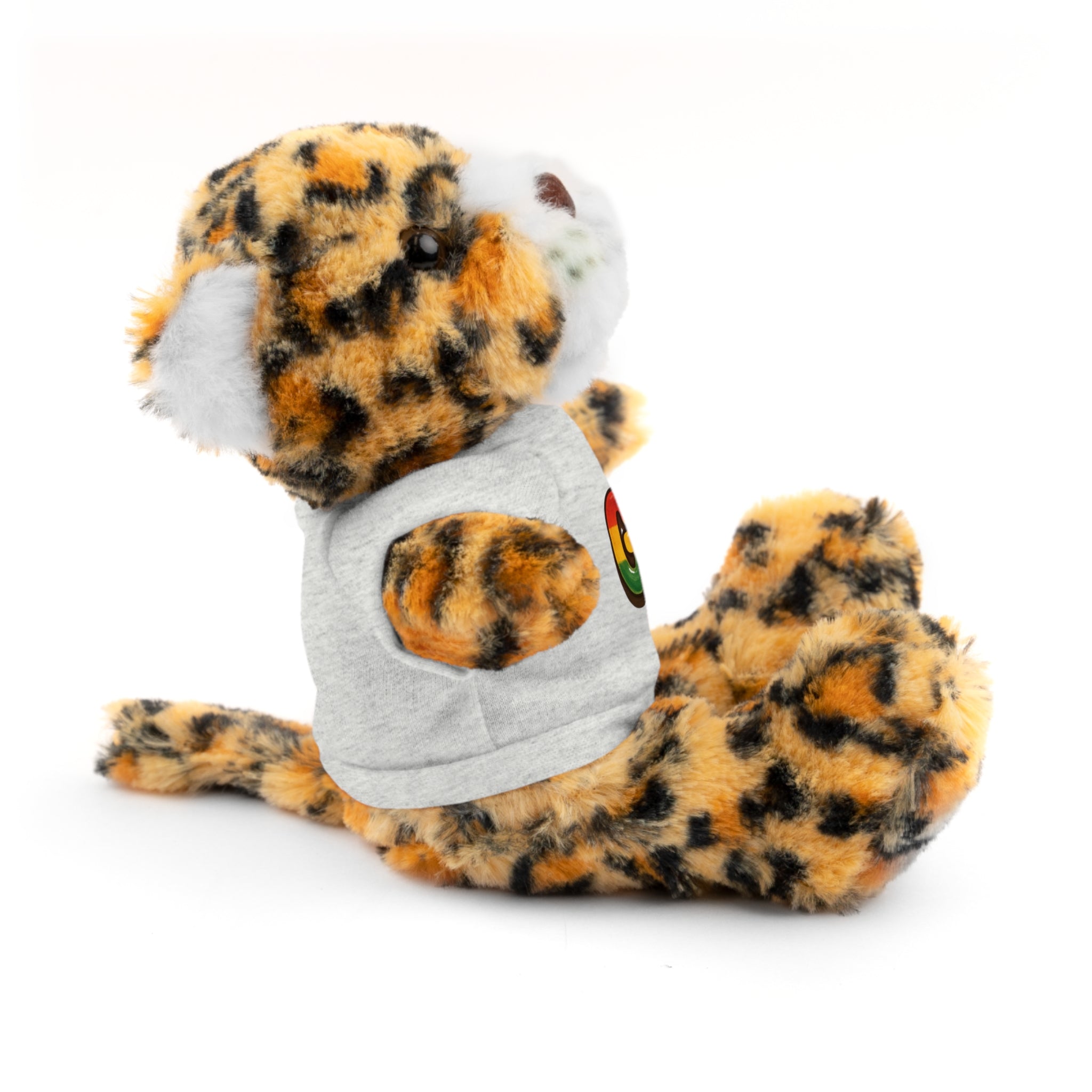 Grow Clothing™ - Rasta Bubble Shirt on your favorite Stuffed Animal, Cute Plush Toy, Gift for Kids, Motivational Bear, Birthday Present, Huggable Friend, Inspiring Decor