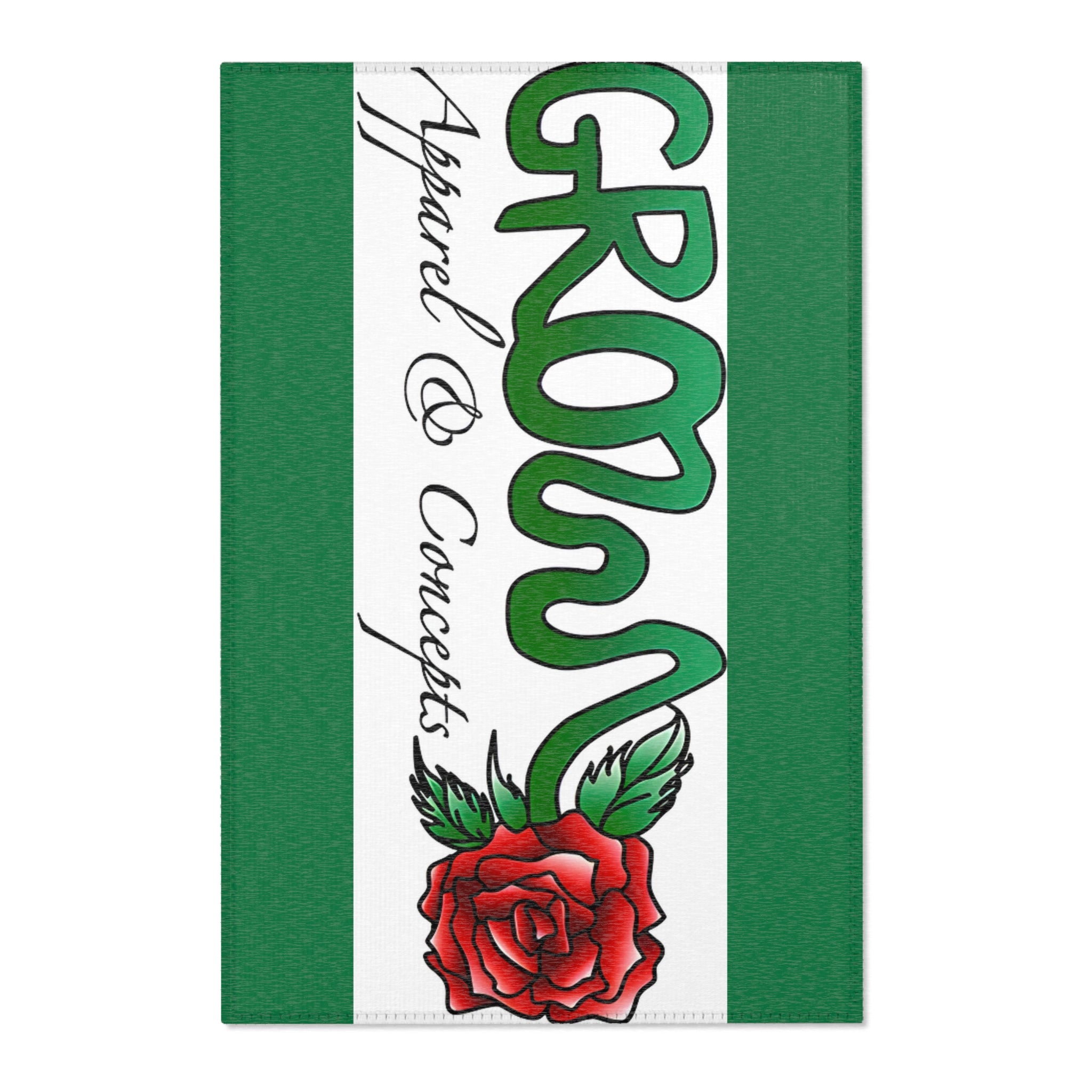Grow’s Official Area Rug - 6 sizes - hemmed edges and a coated backing,