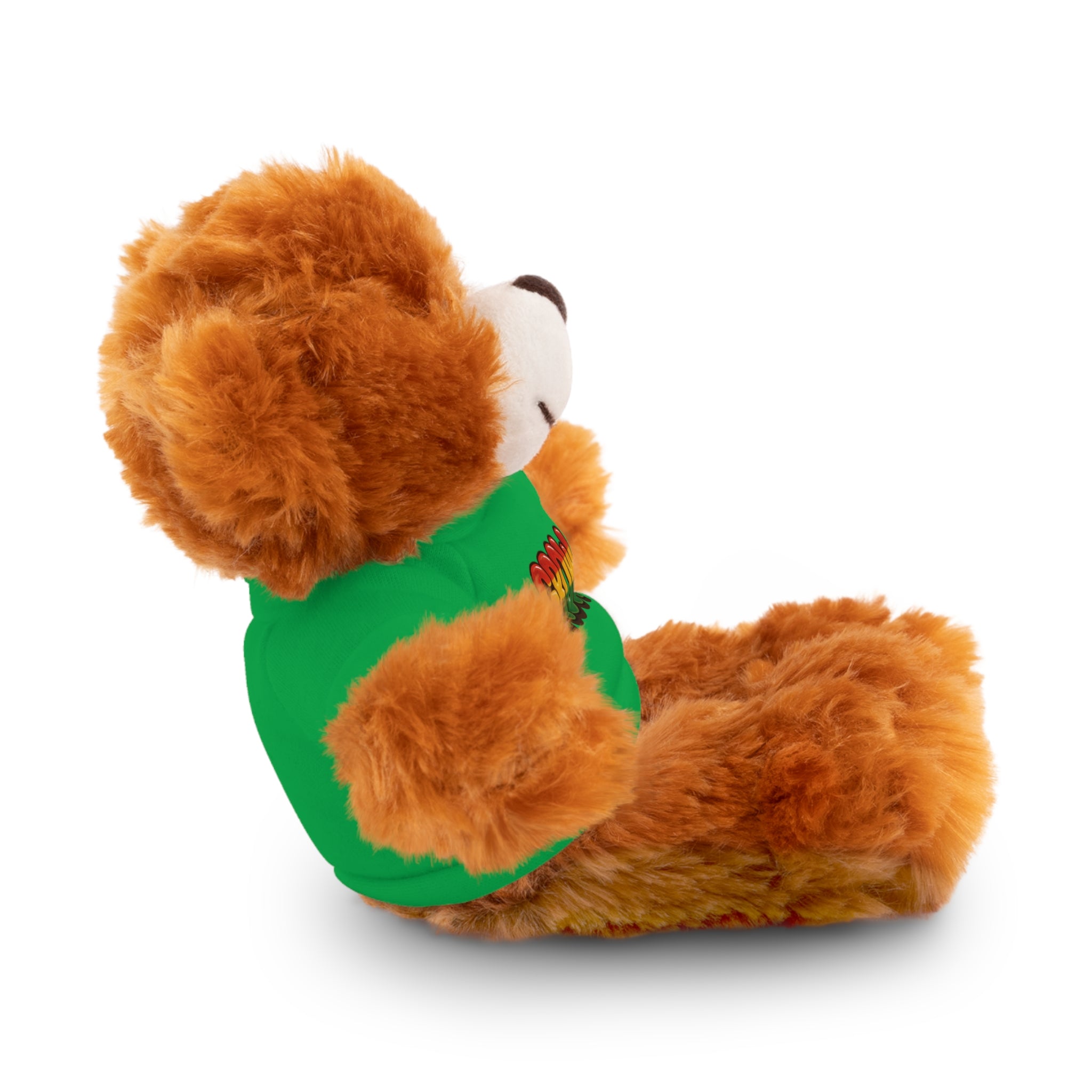 Grow Clothing™ - Rasta Bubble Shirt on your favorite Stuffed Animal, Cute Plush Toy, Gift for Kids, Motivational Bear, Birthday Present, Huggable Friend, Inspiring Decor