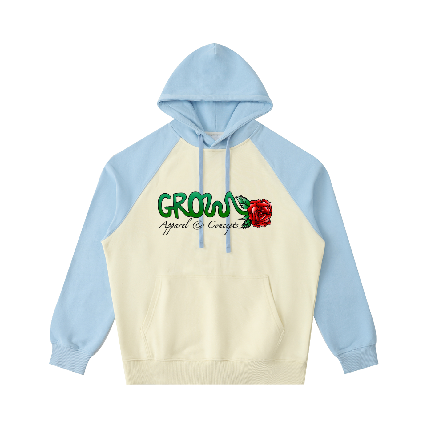 Color-Block Raglan Sleeve Hoodie