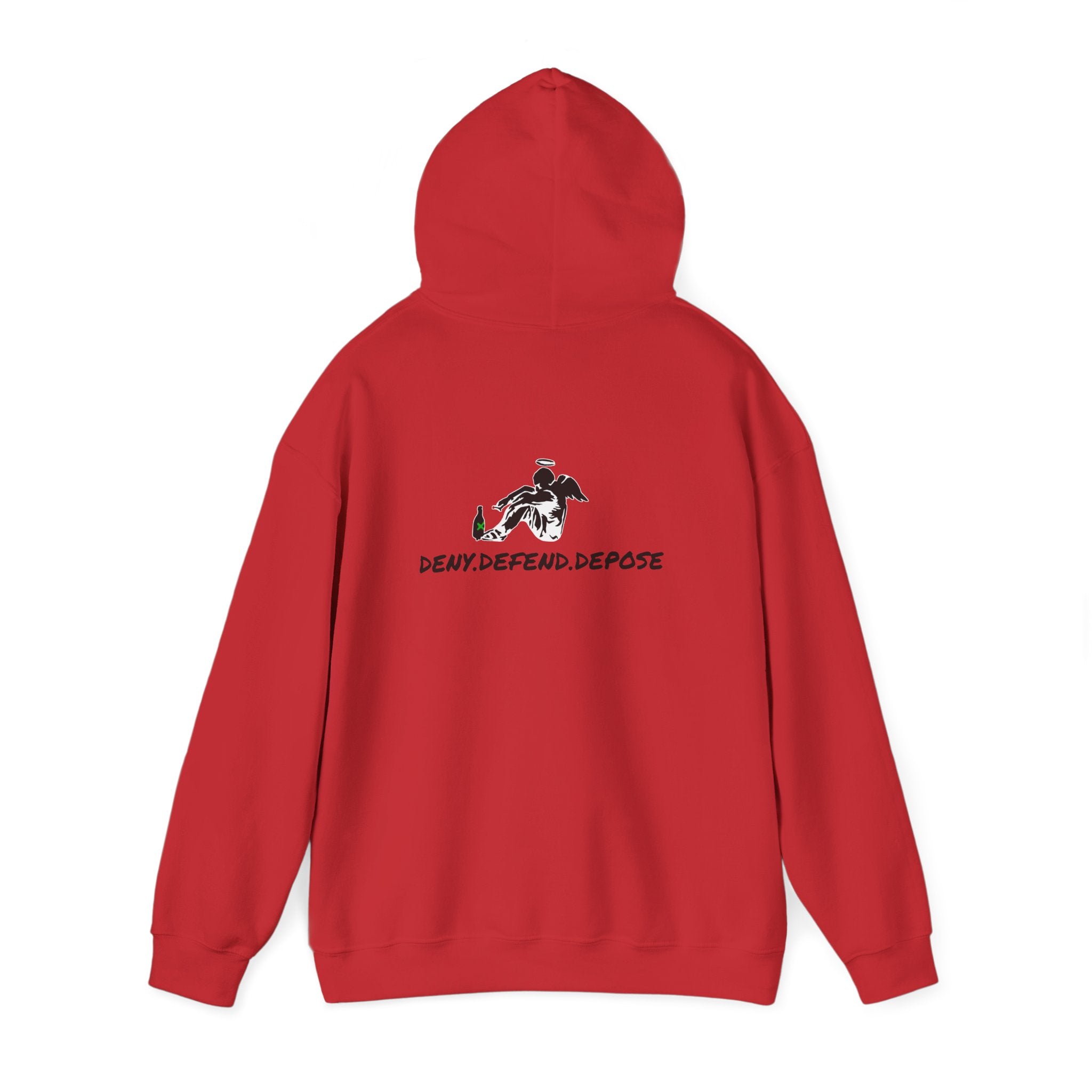Grow Clothing™ Deny Defend Depose Hoodie, Anti CorporateGreed + Banksy Design - We are the Change - Expose the Greed Stand with the USA
