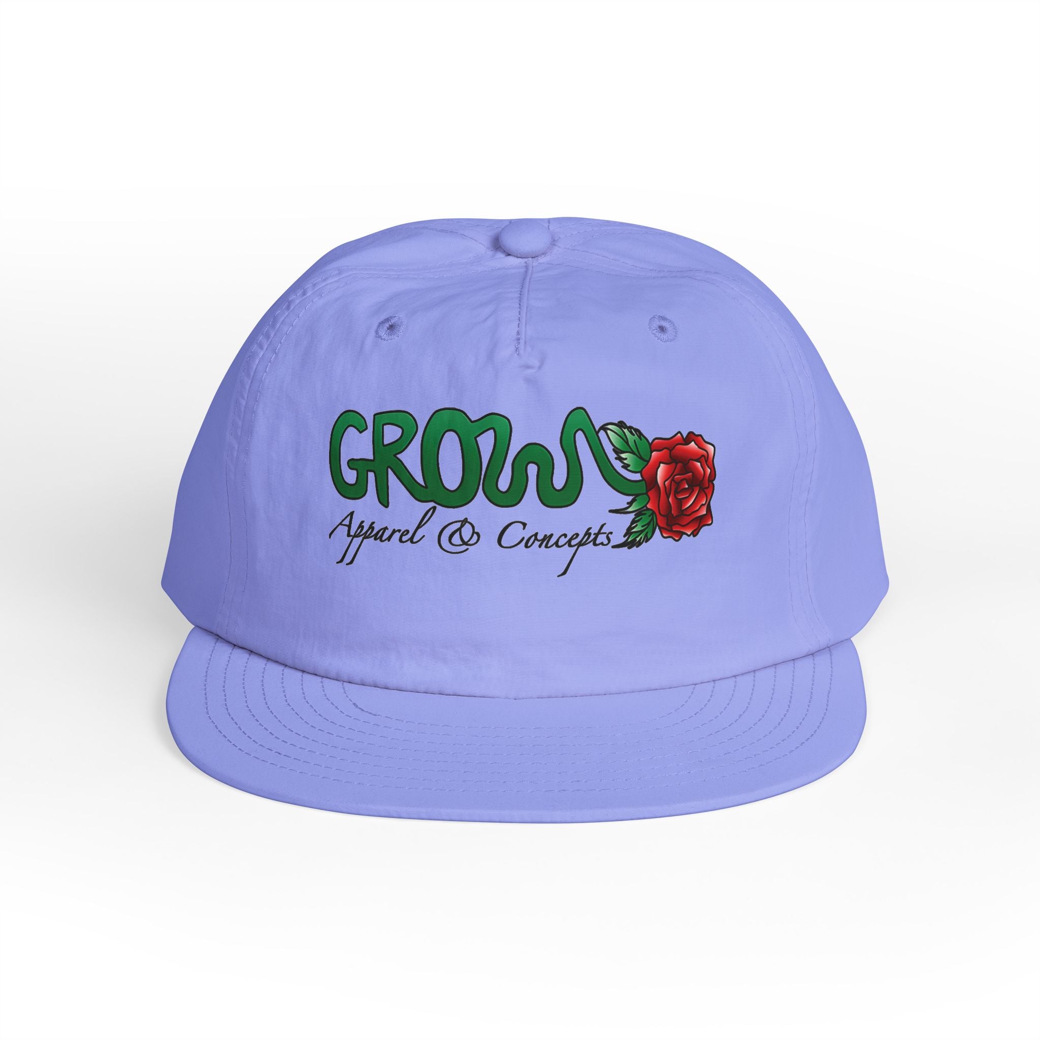 Grow Clothing™  Iconic Surf Cap (printed) was one of our first, unisex, many colors, snapback, nylon, GREAT quality (great surf hat!)