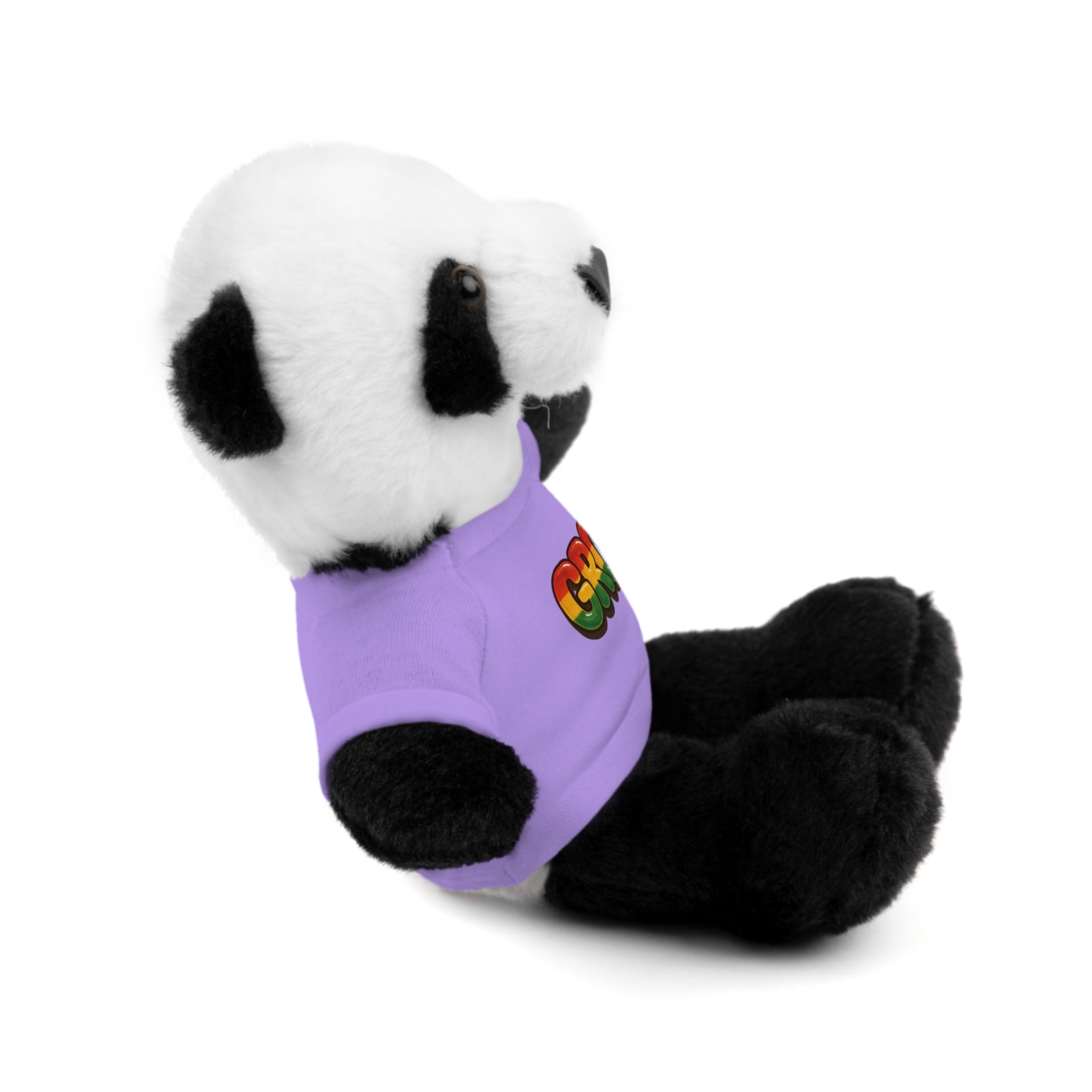 Grow Clothing™ - Rasta Bubble Shirt on your favorite Stuffed Animal, Cute Plush Toy, Gift for Kids, Motivational Bear, Birthday Present, Huggable Friend, Inspiring Decor