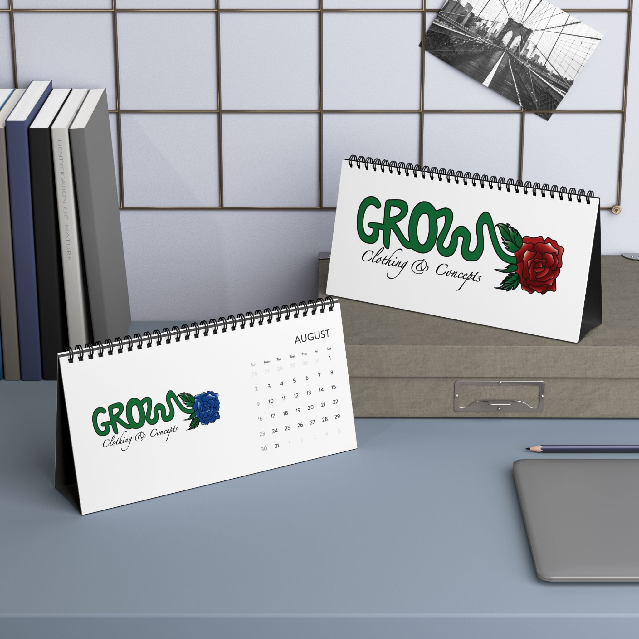 Grow Clothing™ 2026 Desktop Calendar, Grow Theme, Motivational Calendar Gift, Office Organization, Home Office