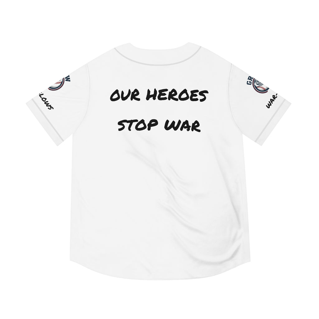 Grow Baseball Jersey - Heroes Stop War-War Blows-Positive Streetwear w/a message