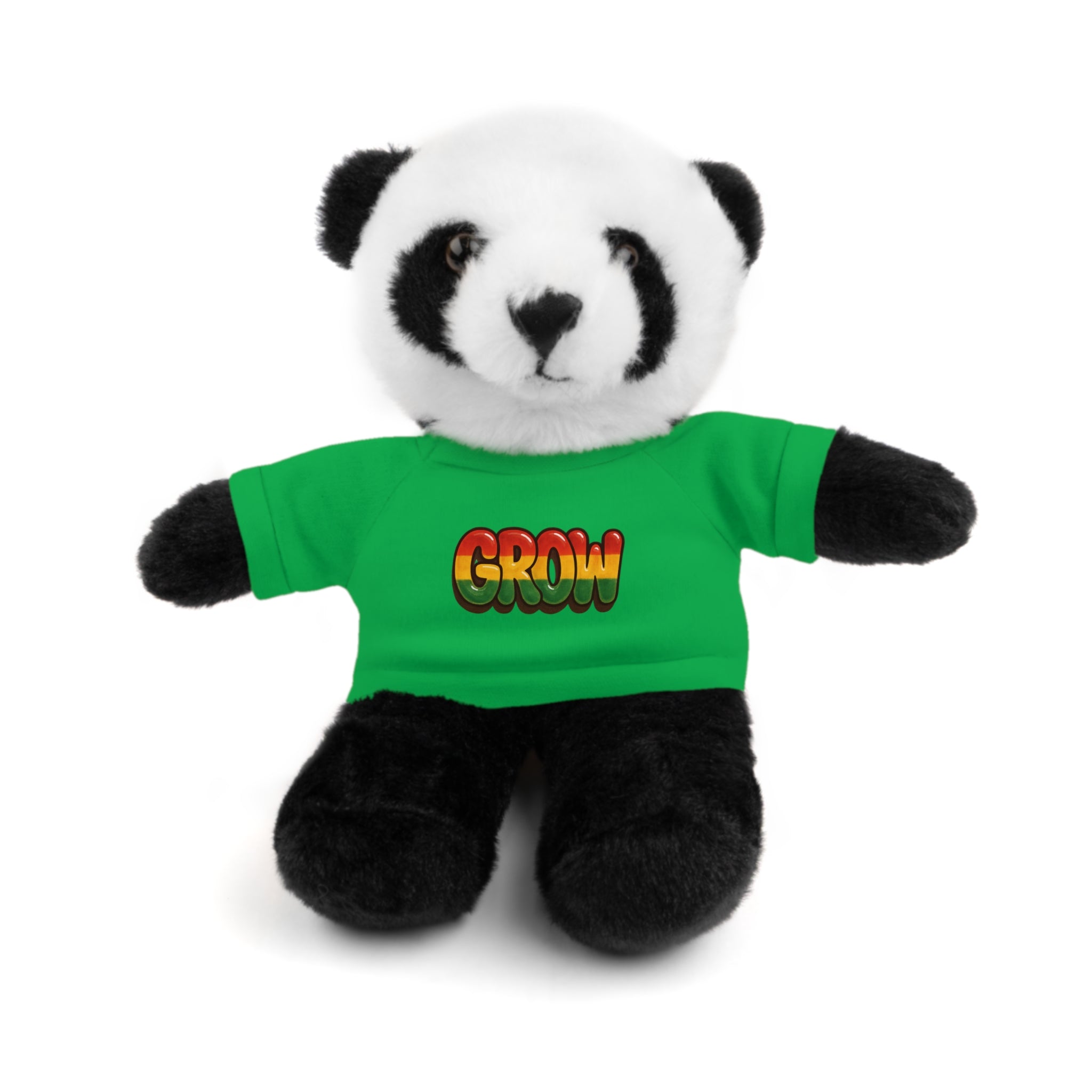 Grow Clothing™ - Rasta Bubble Shirt on your favorite Stuffed Animal, Cute Plush Toy, Gift for Kids, Motivational Bear, Birthday Present, Huggable Friend, Inspiring Decor