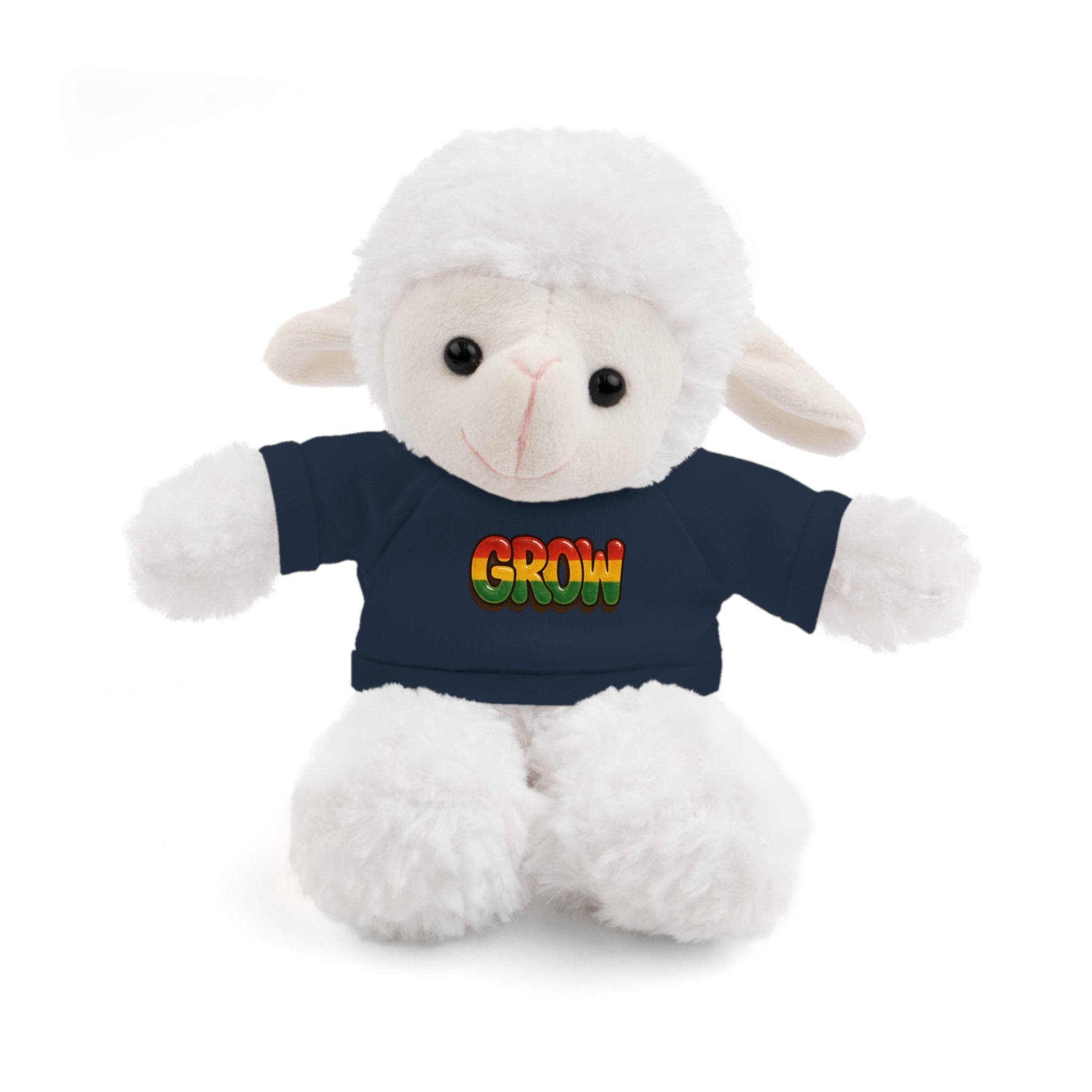 Grow Clothing™ - Rasta Bubble Shirt on your favorite Stuffed Animal, Cute Plush Toy, Gift for Kids, Motivational Bear, Birthday Present, Huggable Friend, Inspiring Decor