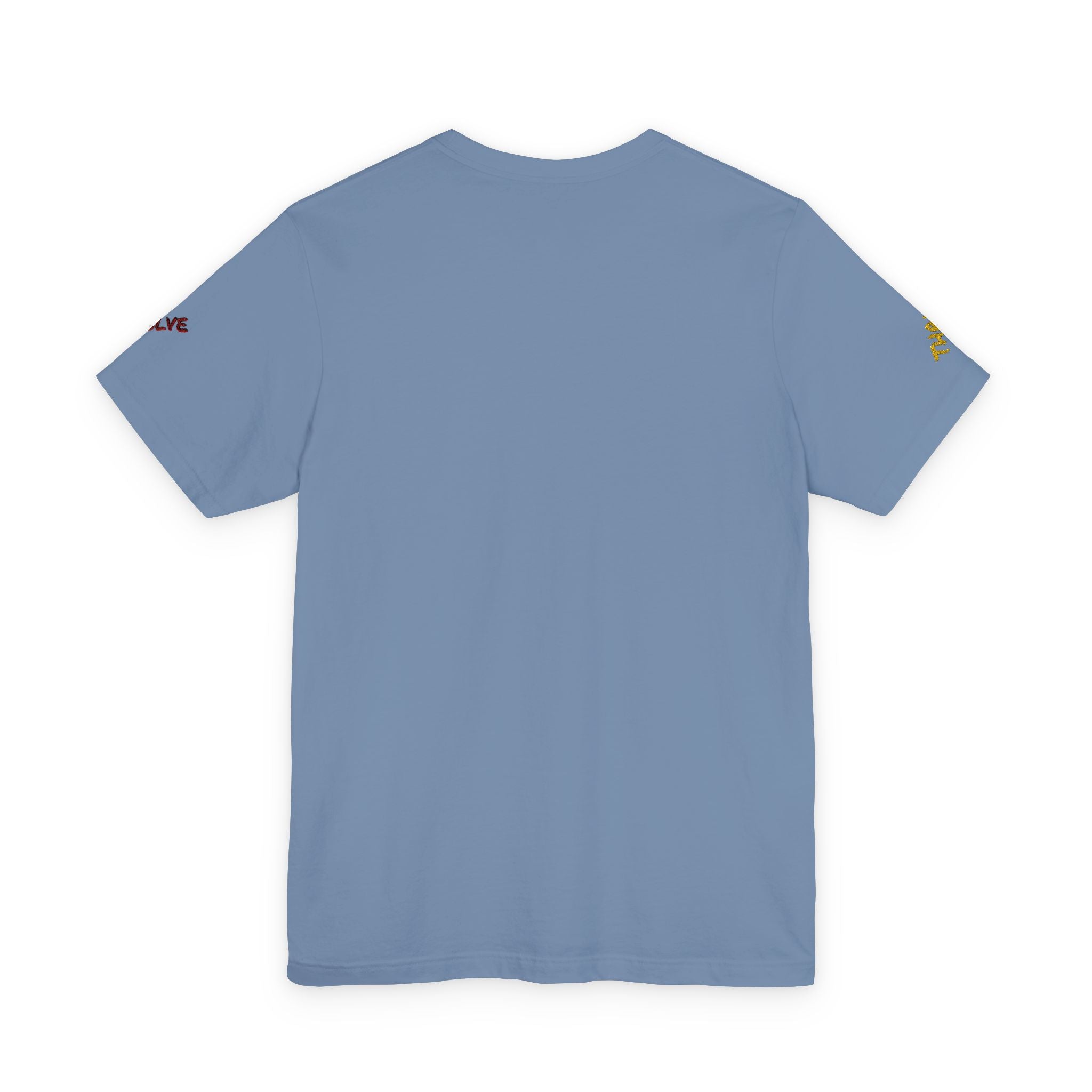 Grow Unisex embroidered Jersey Tee, positive streetwear, Evolve & Thrive on Sleeves