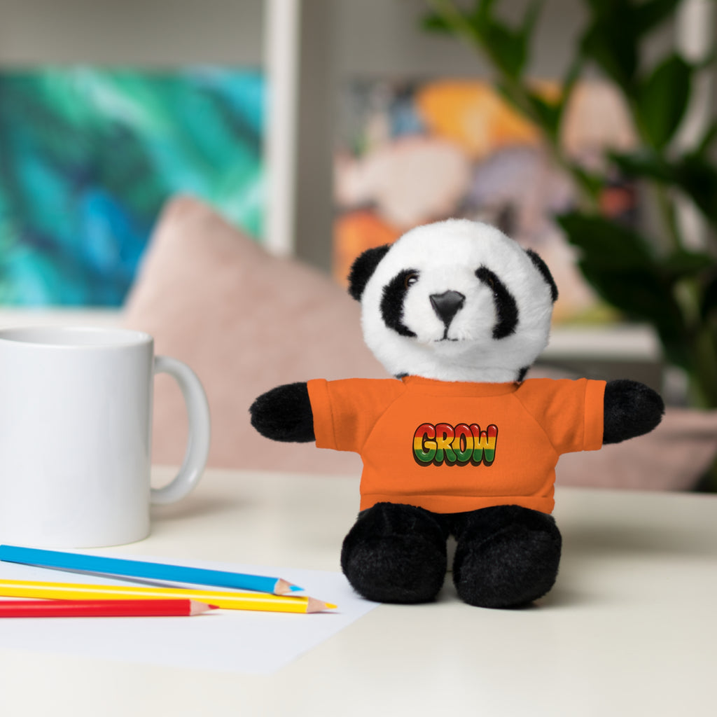Grow Clothing™ - Rasta Bubble Shirt on your favorite Stuffed Animal, Cute Plush Toy, Gift for Kids, Motivational Bear, Birthday Present, Huggable Friend, Inspiring Decor