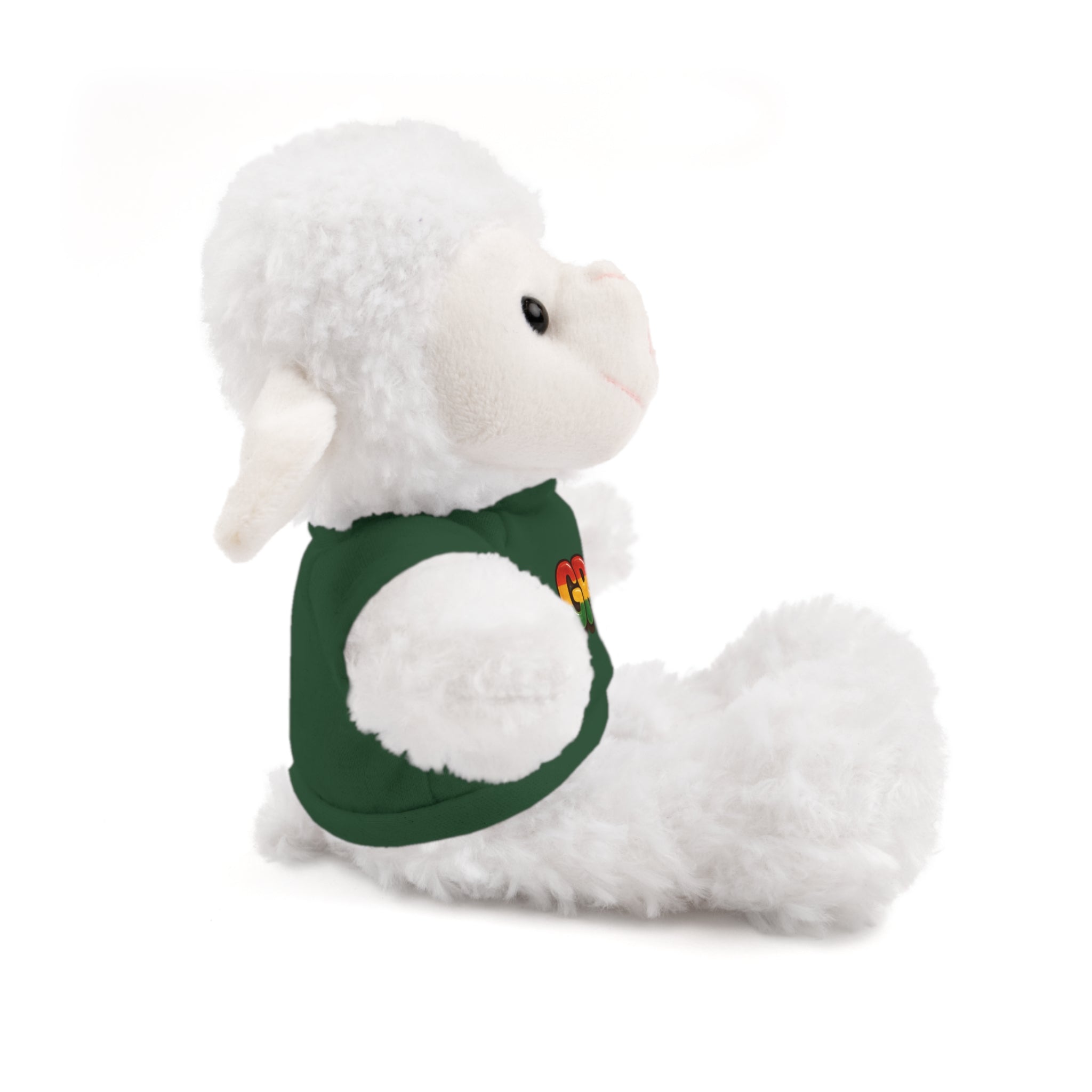 Grow Clothing™ - Rasta Bubble Shirt on your favorite Stuffed Animal, Cute Plush Toy, Gift for Kids, Motivational Bear, Birthday Present, Huggable Friend, Inspiring Decor