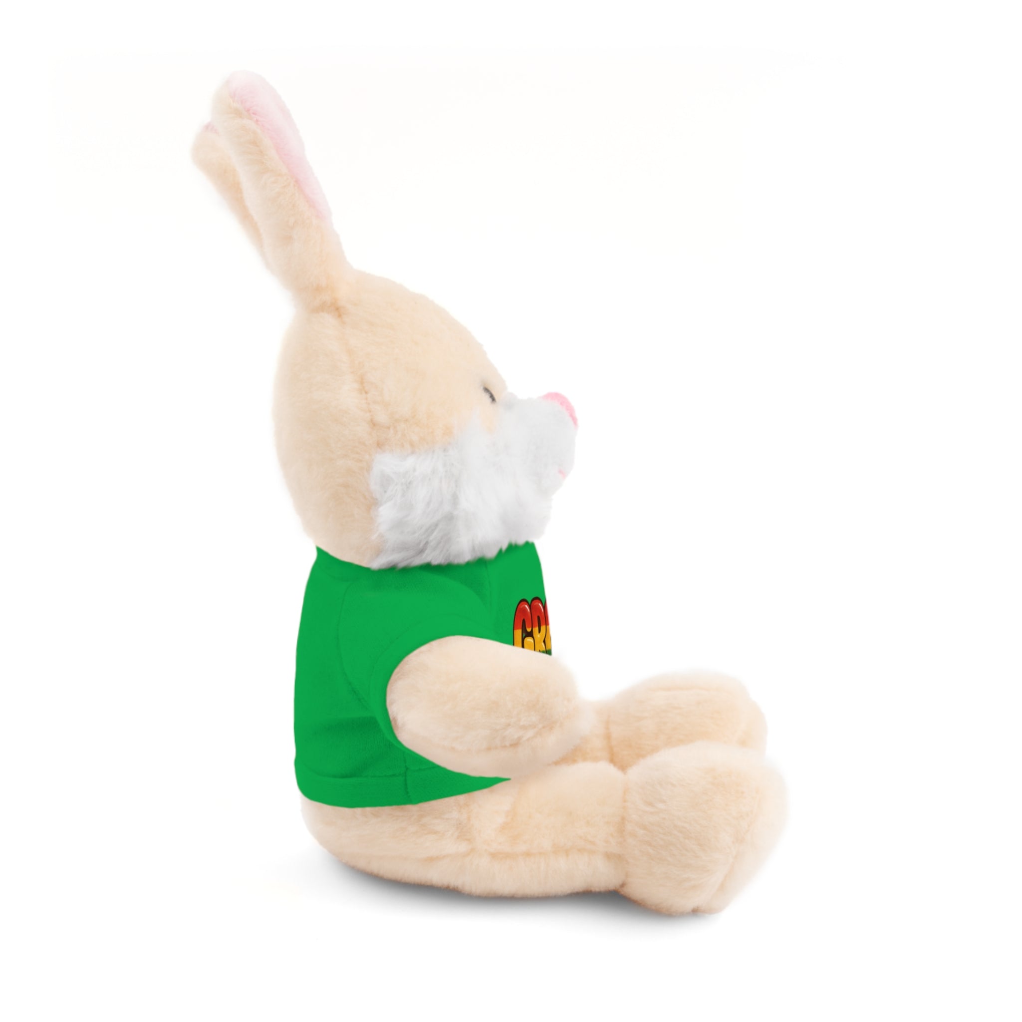 Grow Clothing™ - Rasta Bubble Shirt on your favorite Stuffed Animal, Cute Plush Toy, Gift for Kids, Motivational Bear, Birthday Present, Huggable Friend, Inspiring Decor
