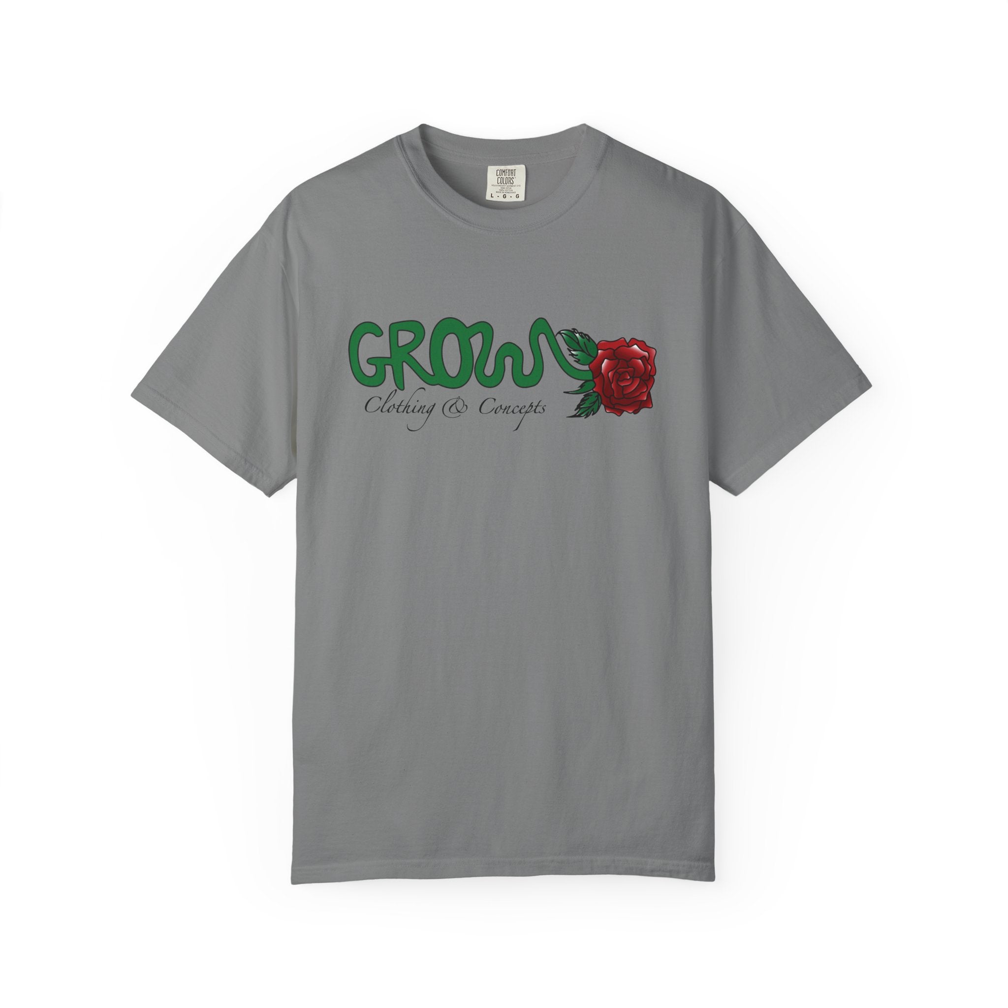 Grows high quality soft cotton T-Shirt, relaxed fit, blue & red rose, unisex, Limited