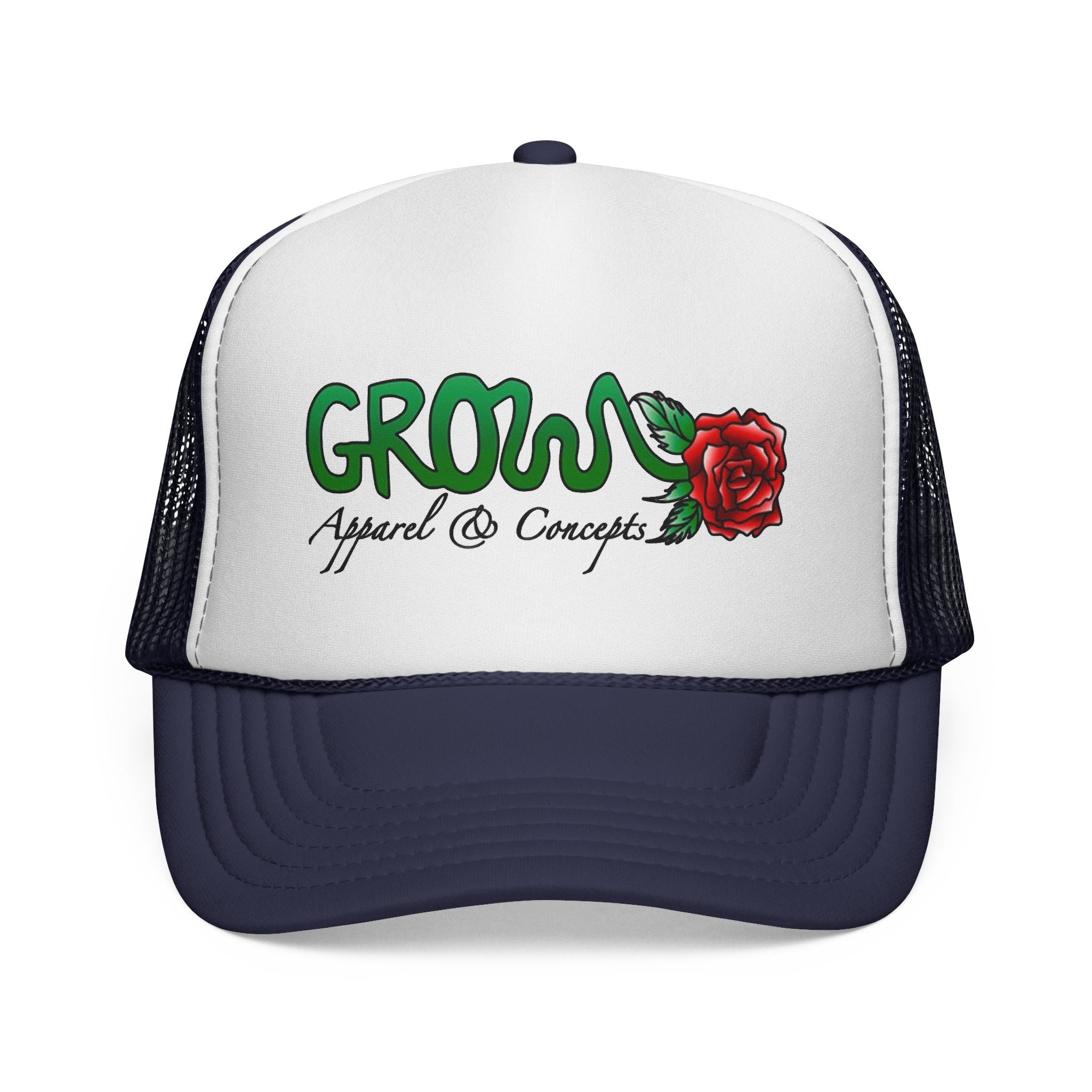 Grow’s THE ICON Trucker hat- non-embroidered streetwear hat, snapback, 20 flat