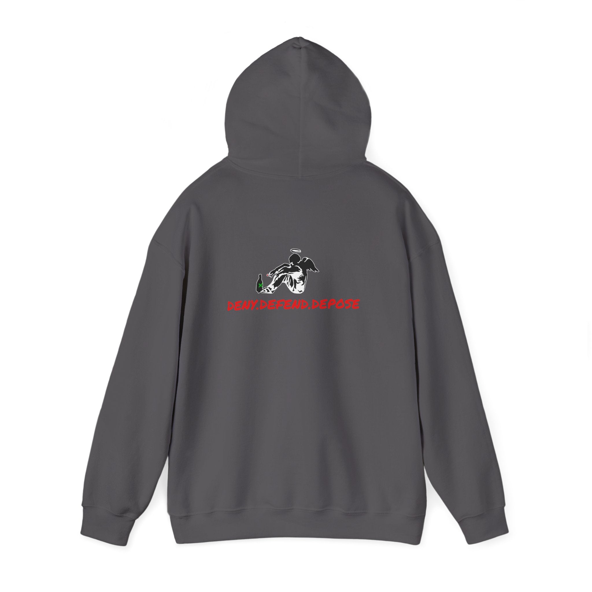 Grow Clothing™ Deny Defend Depose Hoodie, Anti CorporateGreed + Banksy Design - We are the Change - Expose the Greed Stand with the USA