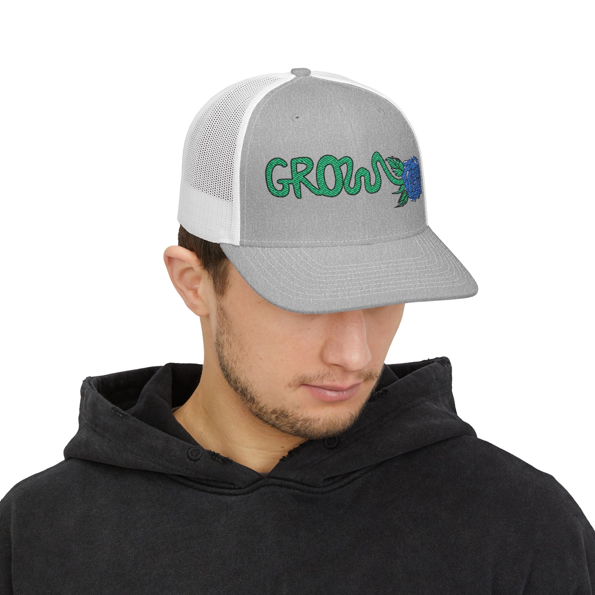 Embroidered Grow Clothing™Snapback Trucker Cap - positive streetwear - the grow clothing