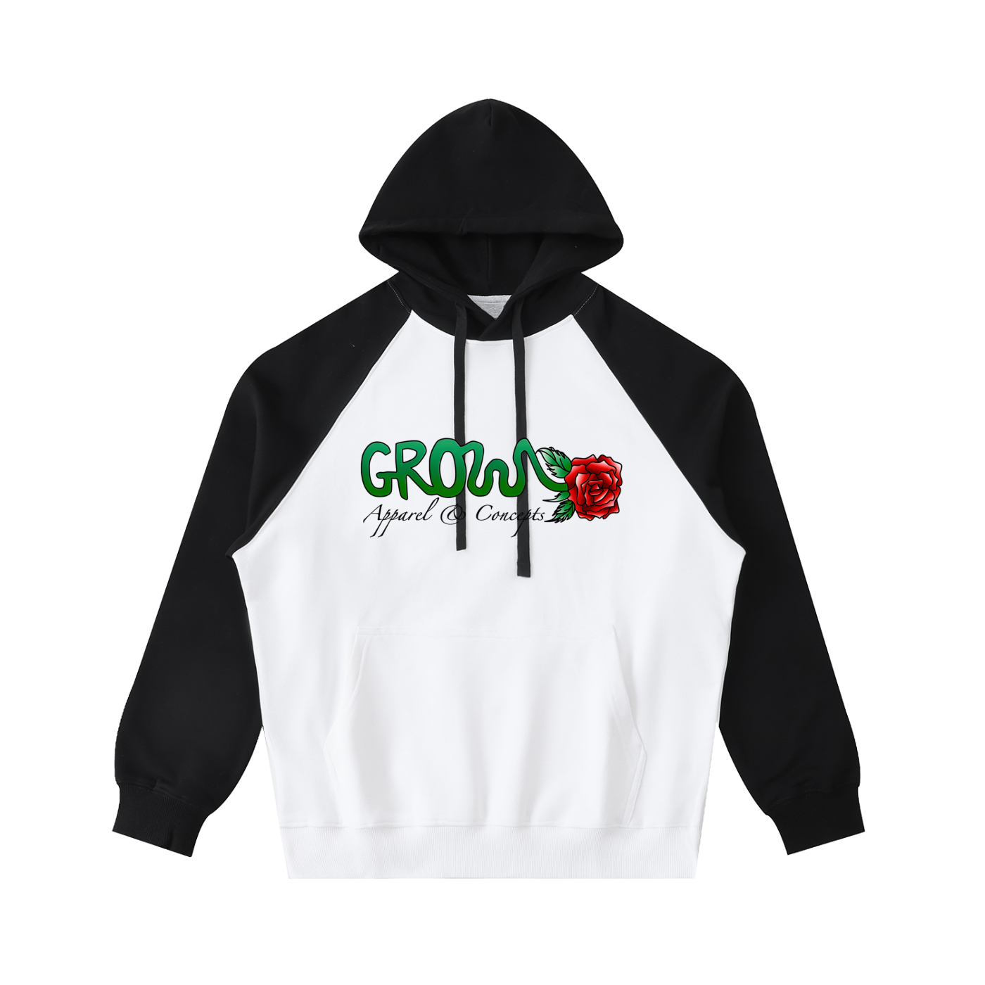 Color-Block Raglan Sleeve Hoodie