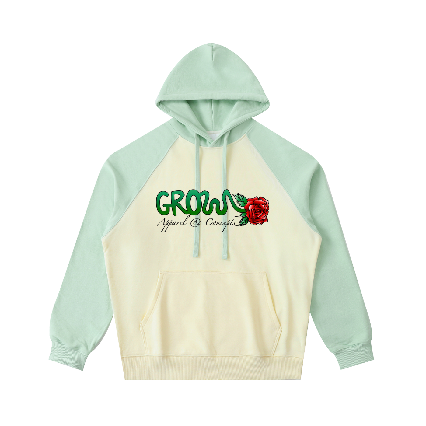 Color-Block Raglan Sleeve Hoodie