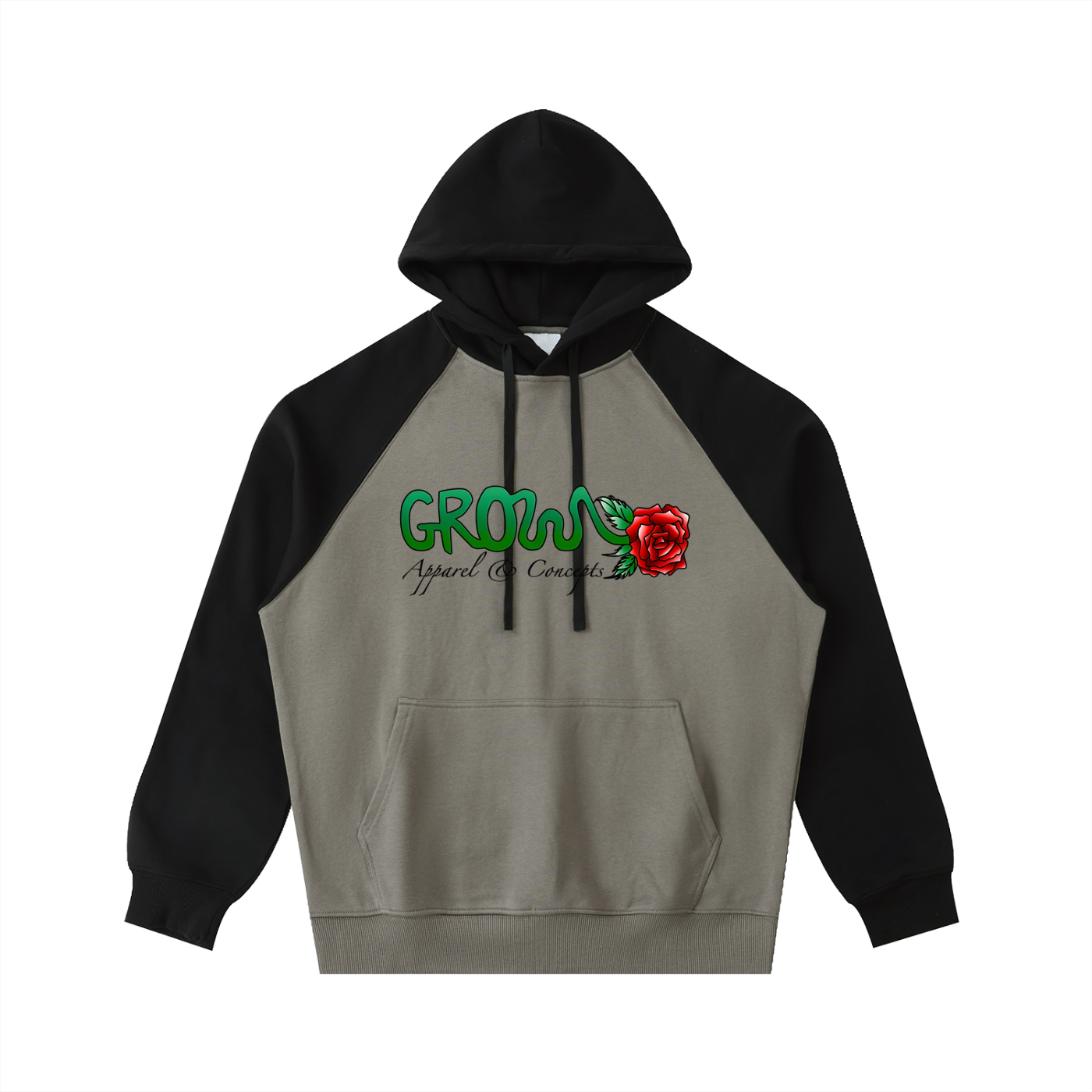 Color-Block Raglan Sleeve Hoodie