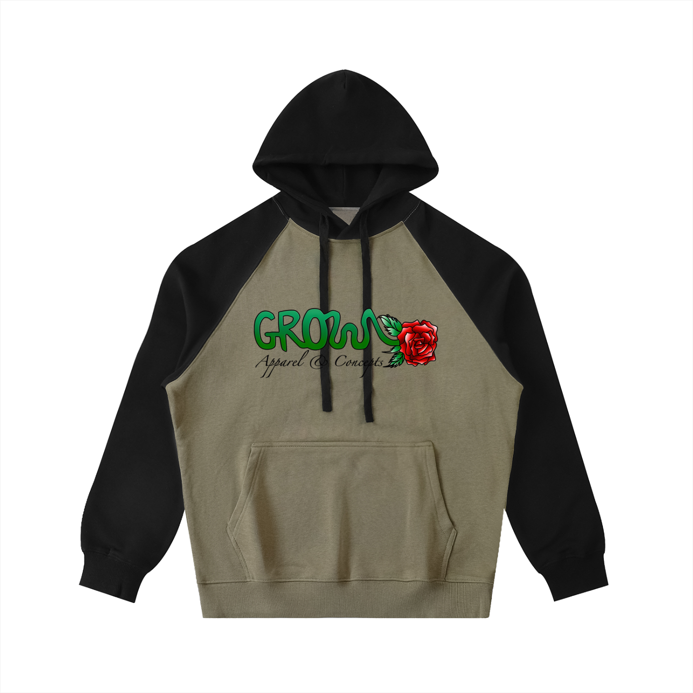 Color-Block Raglan Sleeve Hoodie